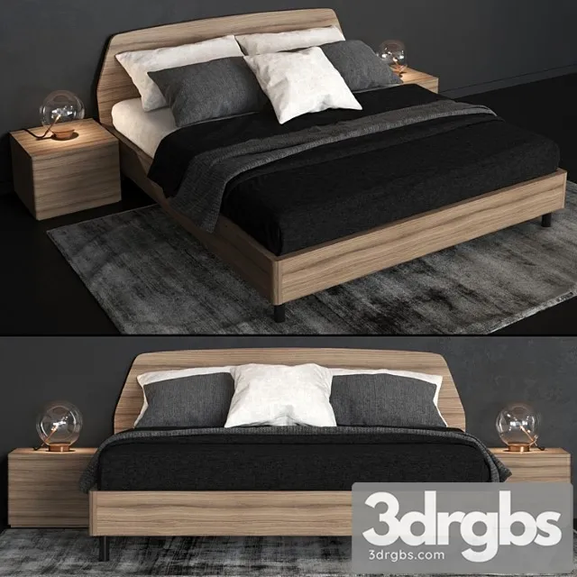 Bed cinquanta3 este king size bed 2 3D Model Download