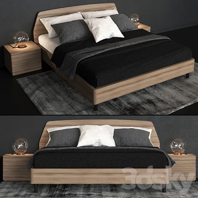 Bed Cinquanta3 Este King Size Bed 3D Model