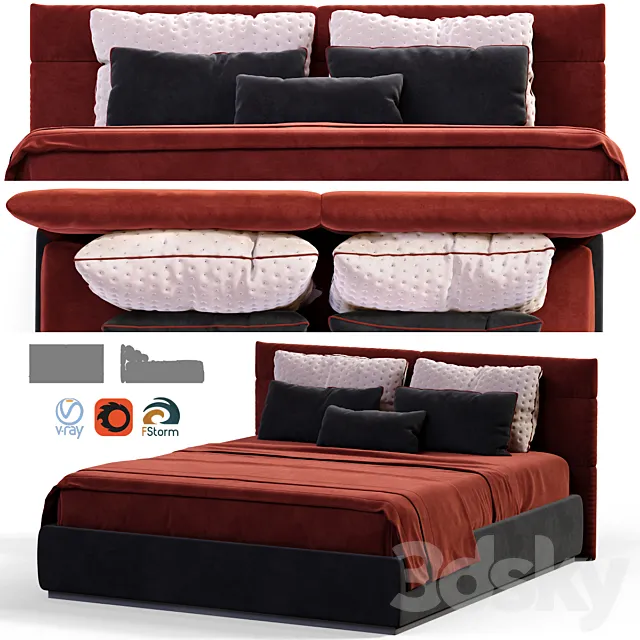 Bed clay 3D Model Bed clay 3D Model