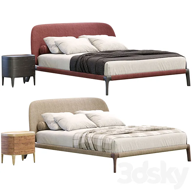 Bed Curve By Poliform 3D Model Bed Curve By Poliform 3D Model