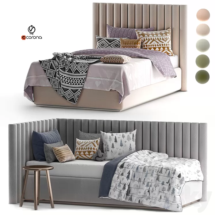 Bed Day Sleep set 35 3D Model Free Download Bed Day Sleep set 35 3D Model Free Download
