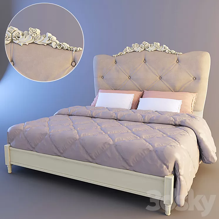 Bed Dolce Rosa 3D Model