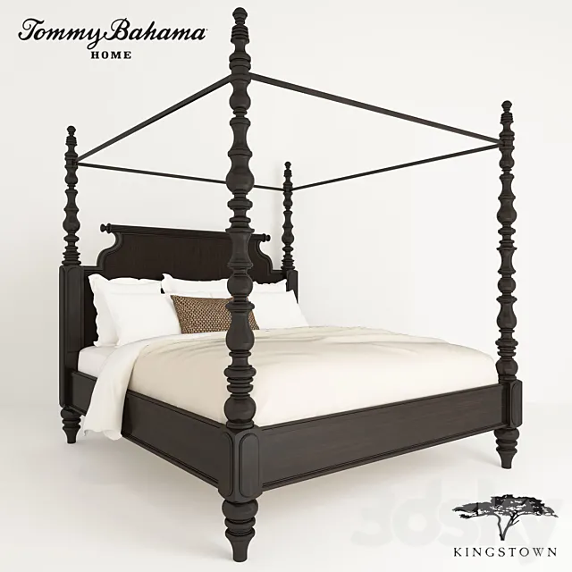 Bed №1 Tommy Bahama Kingstown 3D Model Bed №1 Tommy Bahama Kingstown 3D Model