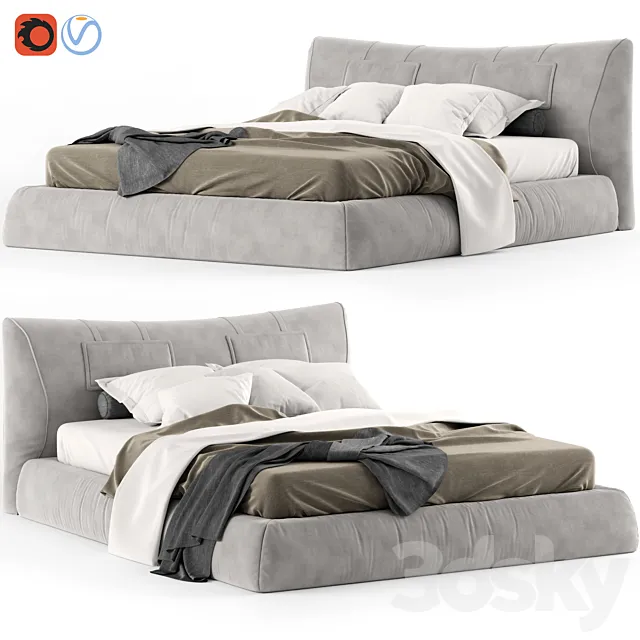 Bed Ego Zeroventiquattro Wimbledon 3DModel Bed Ego Zeroventiquattro Wimbledon 3DModel