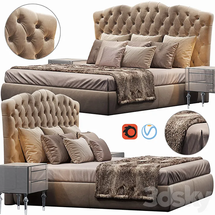 BED EGOIST LETTO DV HOME COLLECTION 3D Model Free Download