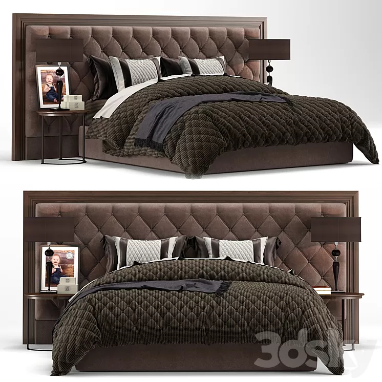 Bed Enya Capitone Porada 3D Model