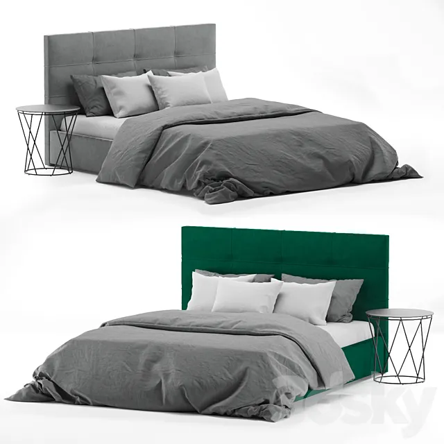 Bed Erica New Askona 3D Model Bed Erica New Askona 3D Model