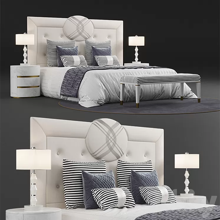 Bed Fendi Cameo Maxi Bed 3D Model