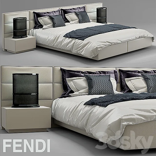 Bed fendi casa urano 3DModel