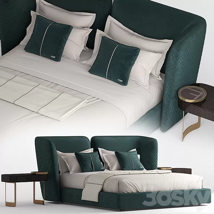 Bed FENDI CEASAR 3D Model
