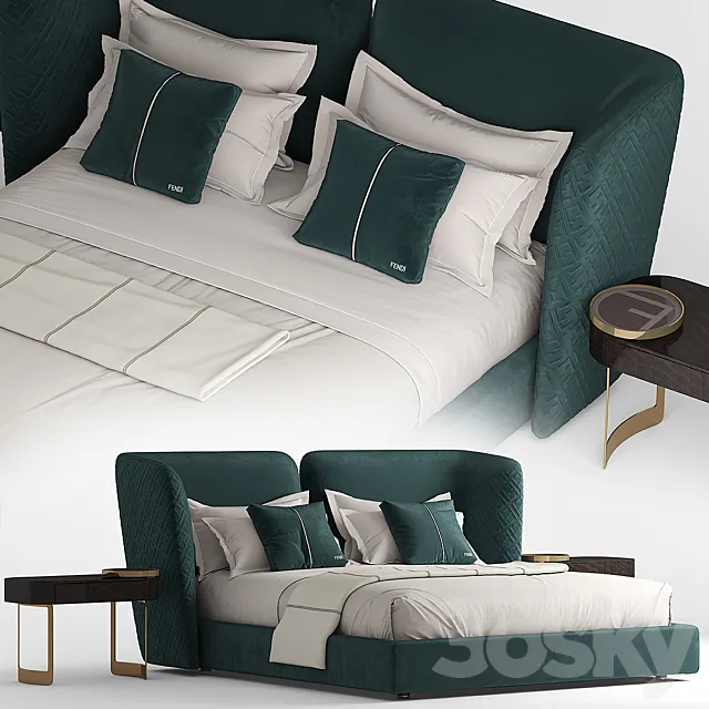 Bed FENDI CEASAR 3DModel Bed FENDI CEASAR 3DModel