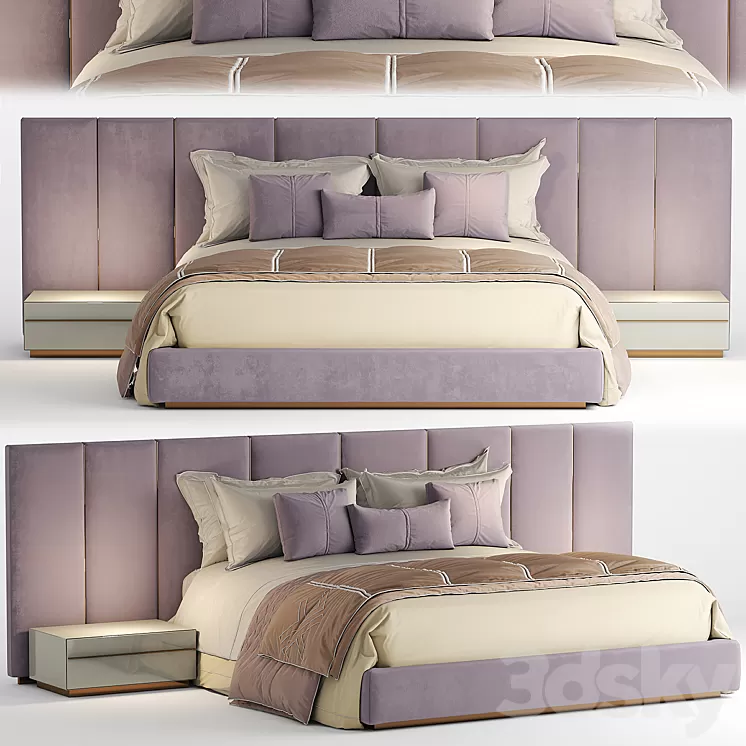 Bed fendi DELANO BED 3D Model