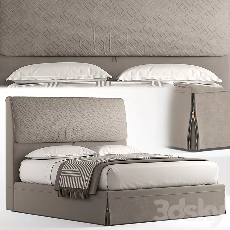 Bed fendi dorian 3D Model