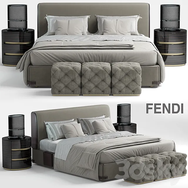 Bed fendi Soho Bed 3DModel