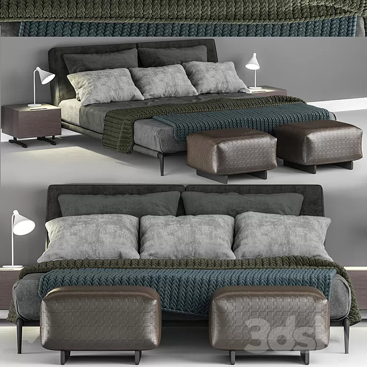 Bed Flexform Adda bed 3D Model