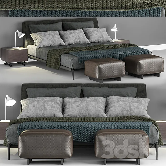Bed Flexform Adda bed 3DModel Bed Flexform Adda bed 3DModel