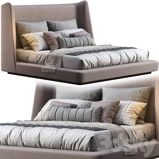 Bed Flexform Midnight 3DModel Bed Flexform Midnight 3DModel