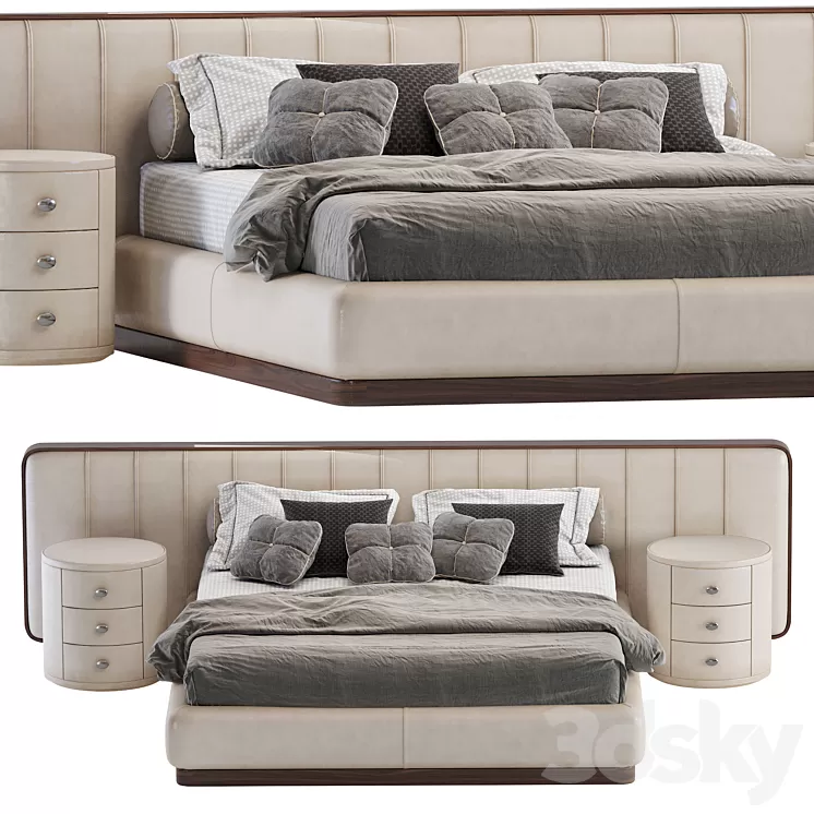 Bed Flou Letto Ermes 3D Model