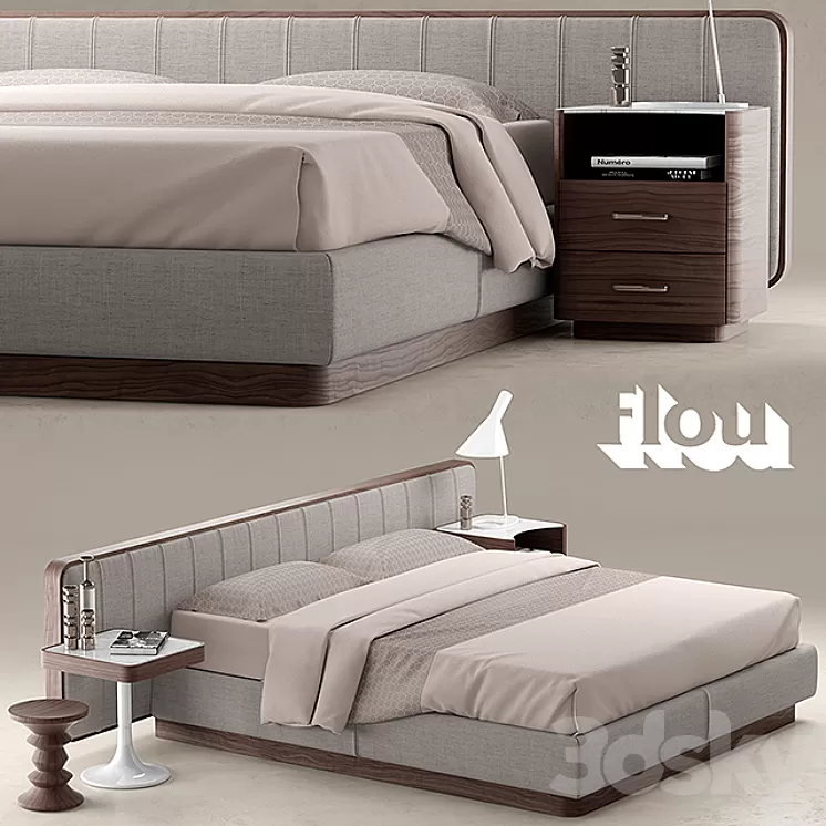 Bed FLOU LETTO ERMES 3D Model