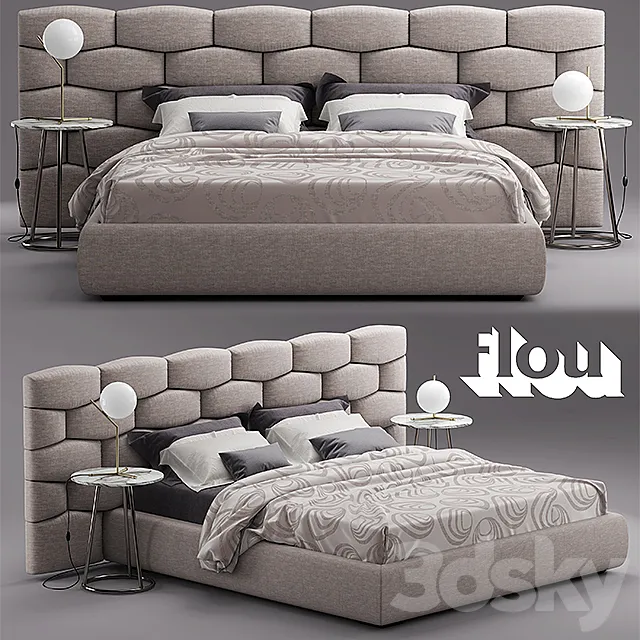 Bed Flou MAJAL Bed 3DModel Bed Flou MAJAL Bed 3DModel