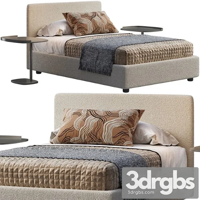 Bed flou notturno 2 3D Model Download