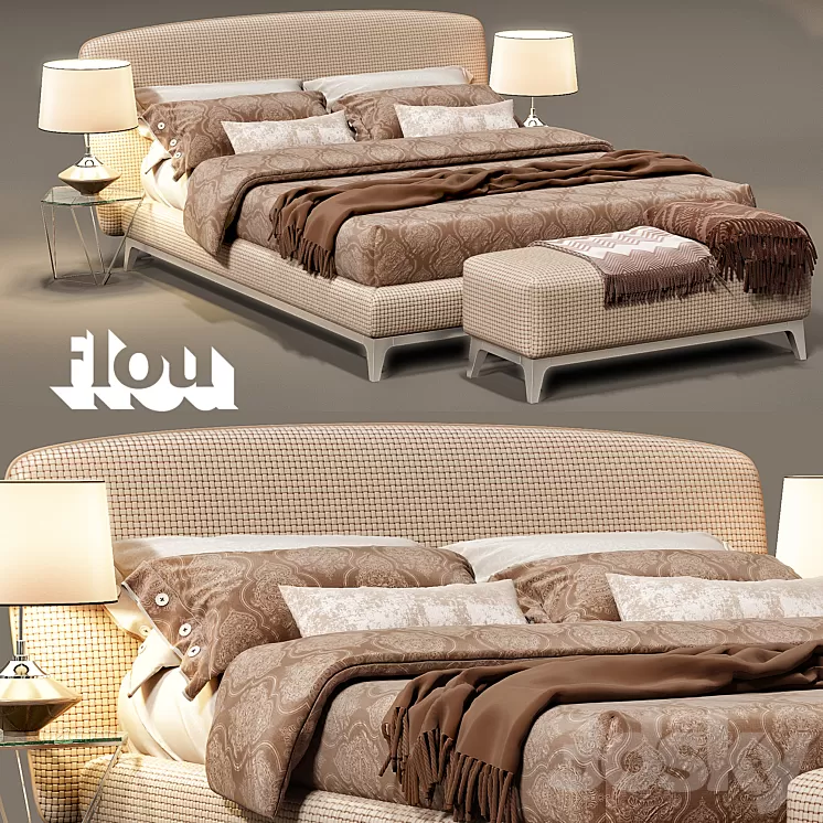 Bed Flou Oliver 3D Model