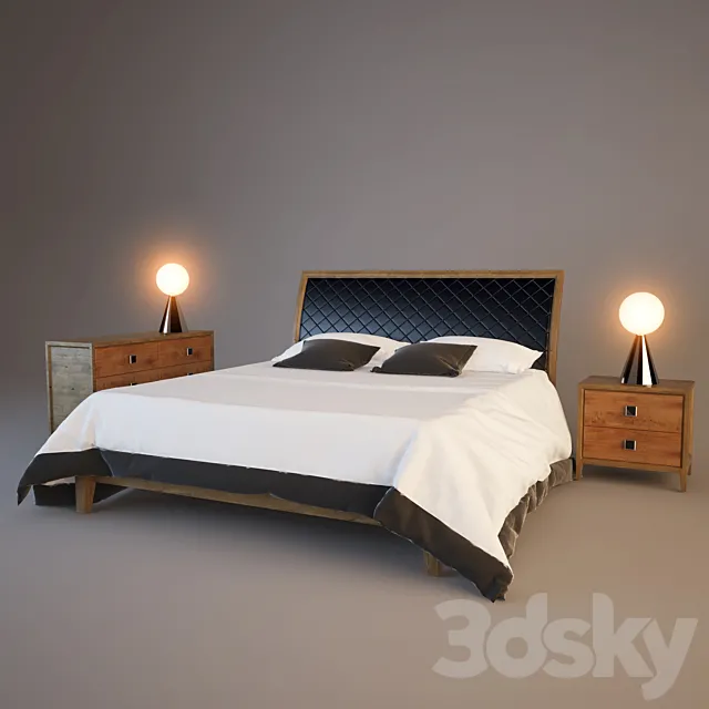 Bed FM Bottega d’Arte 3D Model
