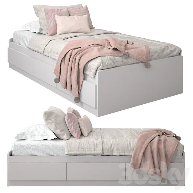 Bed for a nursery 03 3D Model Bed for a nursery 03 3D Model