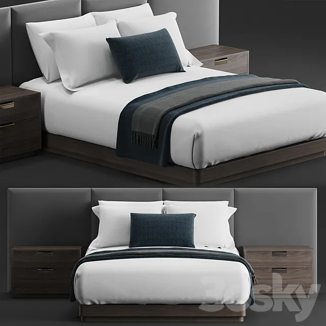 Bed for hotel guest room 3DModel Bed for hotel guest room 3DModel