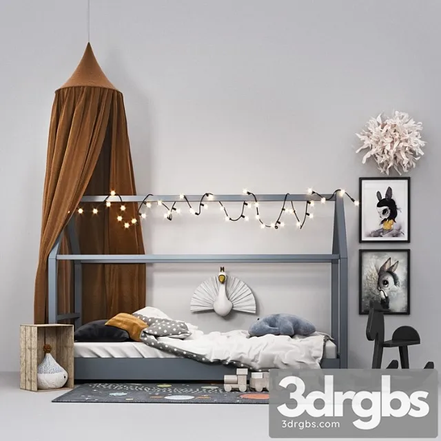 Bed Frame House 3D Model Download