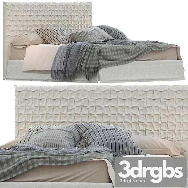 Bed From The Factory Bolzan Collection Clay Headboard In The Style Of Sheen 3D Model Download