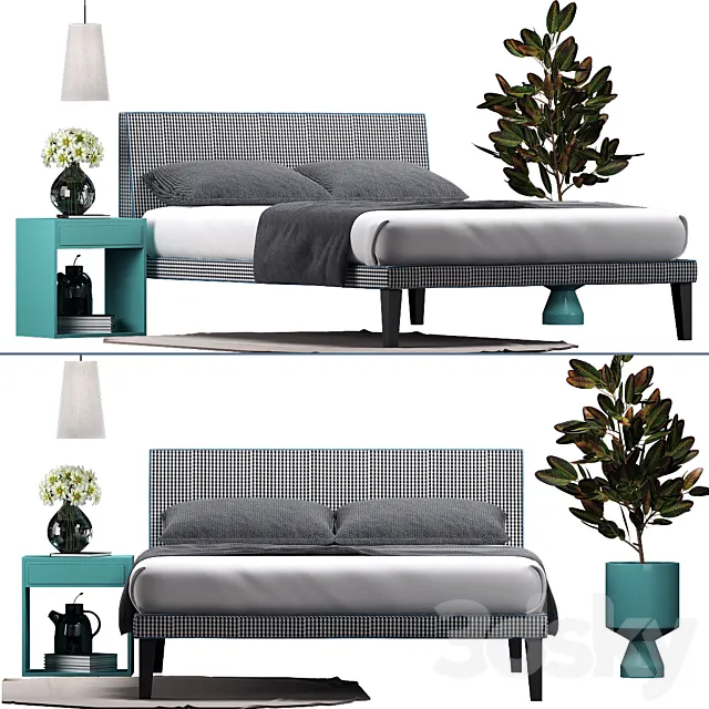 Bed Gervasoni Letti & Co 3D Model Bed Gervasoni Letti & Co 3D Model