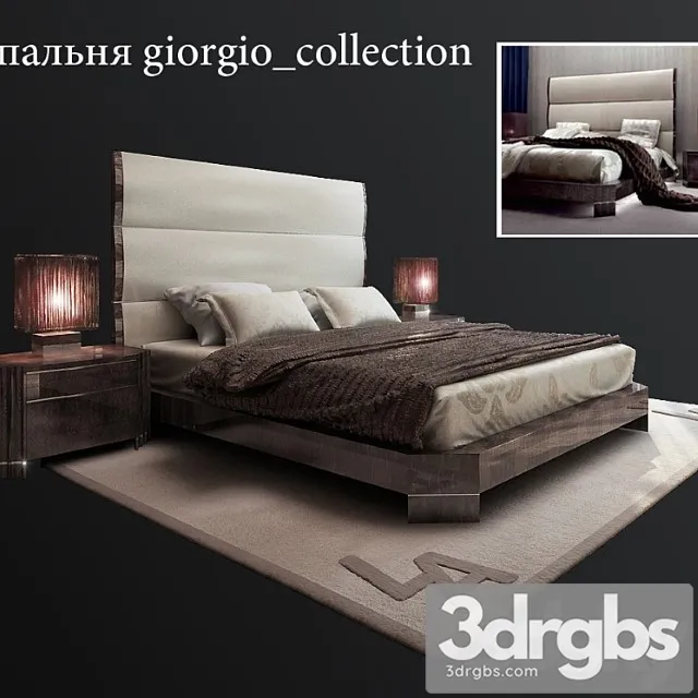 Bed Giorgio Collection 3D Model Download