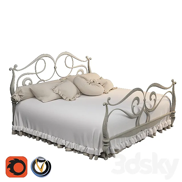 Bed Giusto portas Levis 3DModel Bed Giusto portas Levis 3DModel