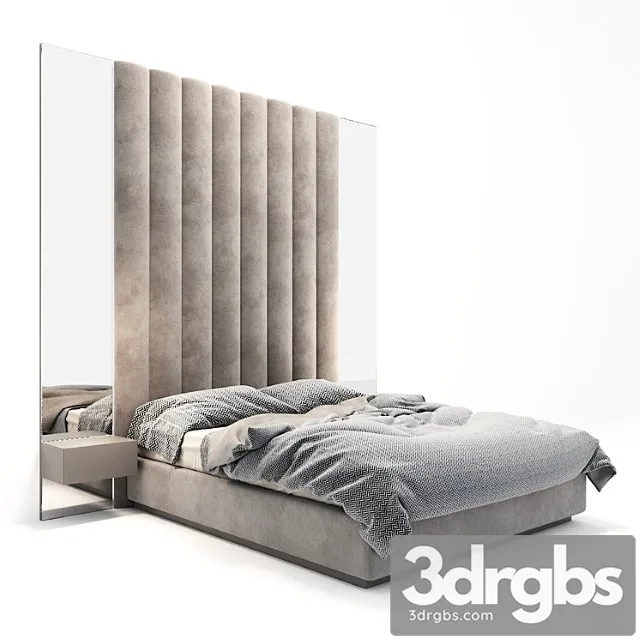 Bed gray 2 3D Model Download