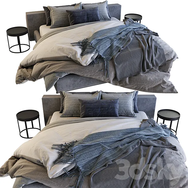 Bed Groundpiece _ Flexform No. 2 3D Model Bed Groundpiece _ Flexform No. 2 3D Model