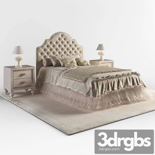 Bed halley spenser slim bedside table altamoda mimi lamp halley basamento grande love 2 3D Model Download