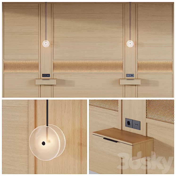 Bed headboard | 02 3D Model Free Download