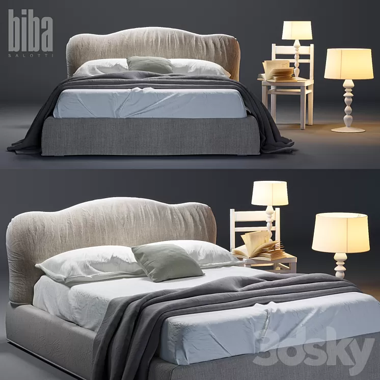 Bed HOLLIS (Biba Salotti) 3D Model