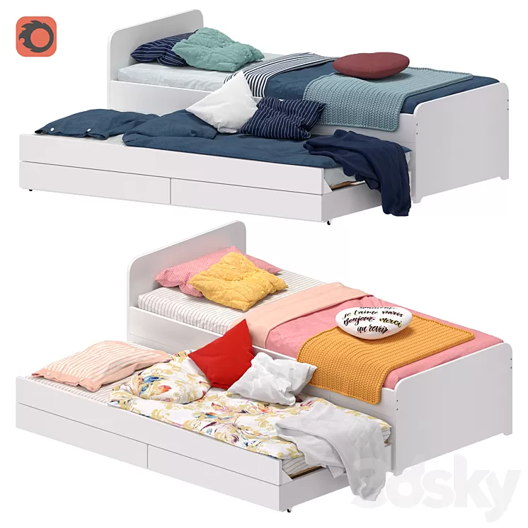 bed IKEA – SLAKT 3D Model