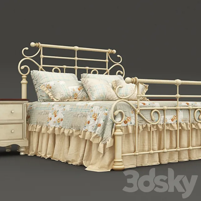 bed in the style of Provence 3DModel bed in the style of Provence 3DModel