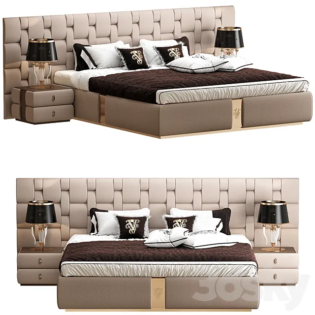 Bed (IPE CAVALLI) Visionnaire PERKINS 3D Model Bed (IPE CAVALLI) Visionnaire PERKINS 3D Model