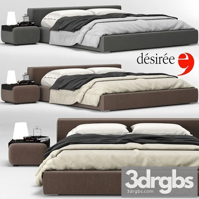 Bed kubic 24 Desiree 3D Model Download