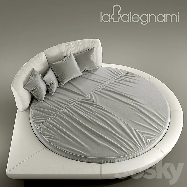 Bed La Falegnami Time 3D Model Bed La Falegnami Time 3D Model