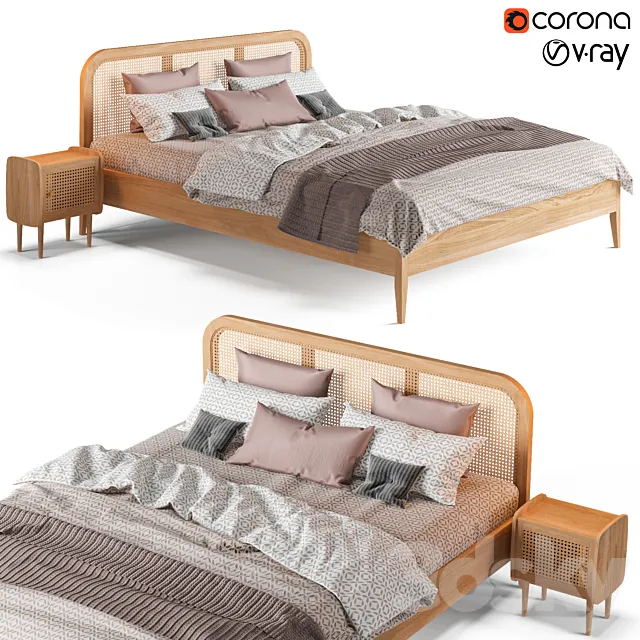 Bed La Redoute Madara 3D Model Bed La Redoute Madara 3D Model