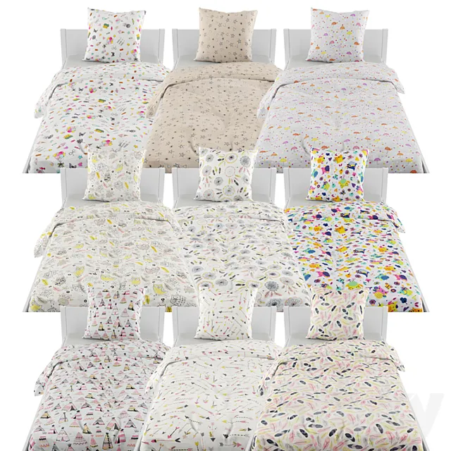 Bed linen 04 3D Model Bed linen 04 3D Model