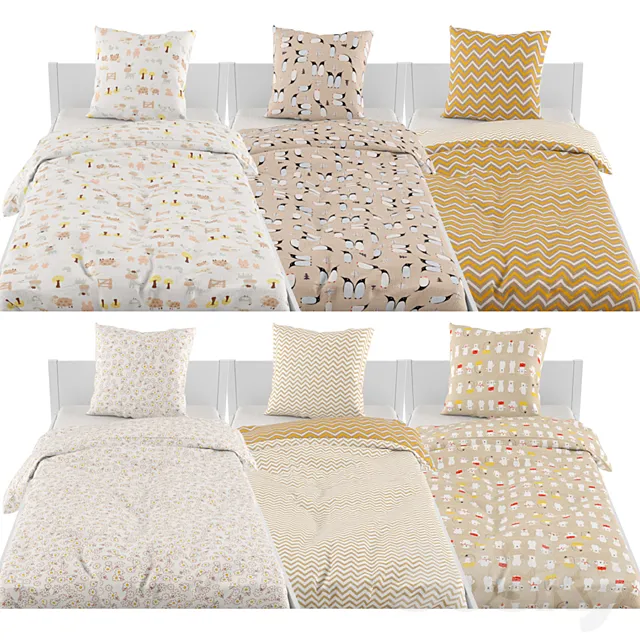 Bed linen 06 3D Model Bed linen 06 3D Model