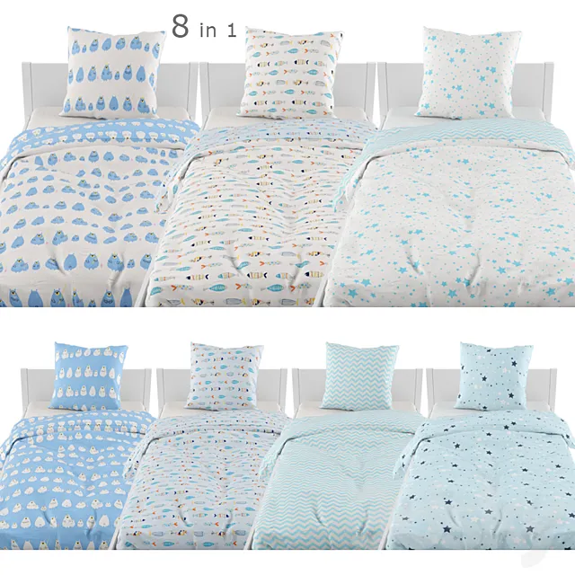 Bed linen 07 3D Model Bed linen 07 3D Model