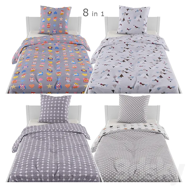 Bed linen 08 3D Model Bed linen 08 3D Model