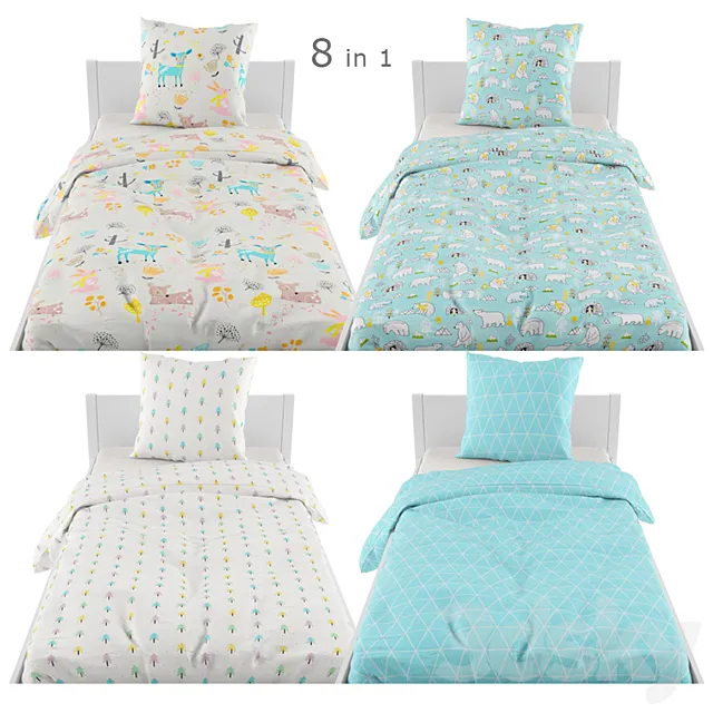 Bed linen 09 3D Model Bed linen 09 3D Model